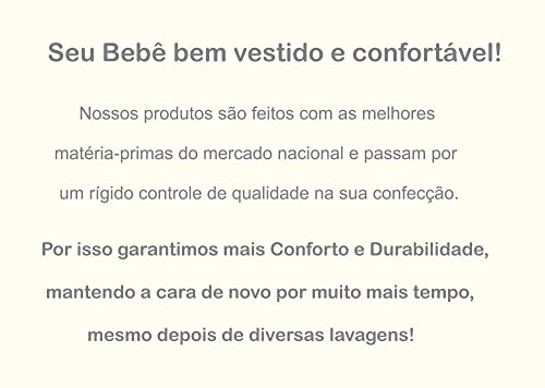 Kit Bebê Body e Calça Branco Liso Básico 6 peças - 3 Bodies e 3 Calças de Suedine Fio 40/1 Penteado