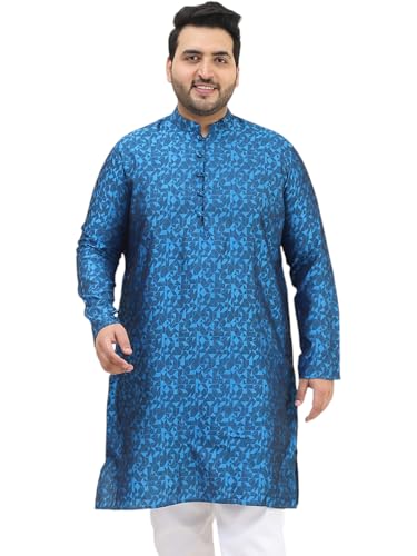 Image of SOJANYA Plus (Since 1958) Men's Cotton Blend Printed Only Long Kurta