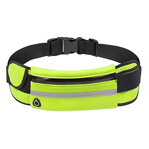 Sac Banane de Sport Imperméable,Ceinture Running Smartphone - Fitness Belt Bag pour Tous Les Telephones (Vert Fluorescent) Cover