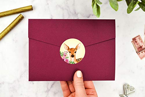 Woodland Animals Stickers Seals Labels - (Pack of 120) 2\" Large Round Forest Jungle Safari Creatures for Baby Shower Favors Decorations Cards Gift Envelopes Boxes