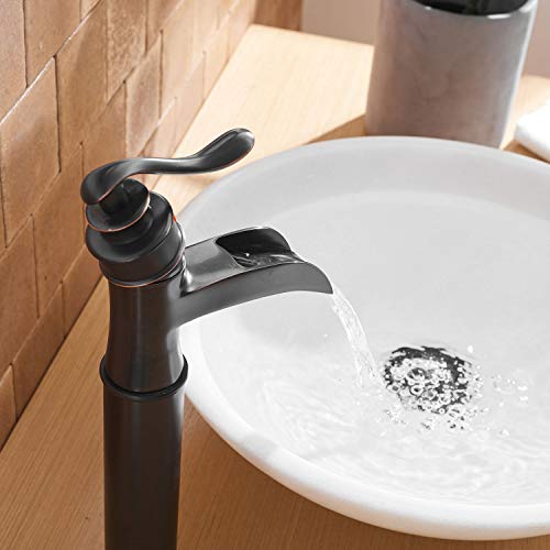 Bwewaterfallspoutoilrubbedbronzesinglehandleoneholebathroomsinkvesselfaucetorblavatoryfaucetsdeckmounttallbodycommercial Urban Country Home Decor Bwe waterfall spout oil rubbed bronze single handle one hole bathroom sink vessel faucet orb lavatory faucets deck mount tall body commercial urban country home decor