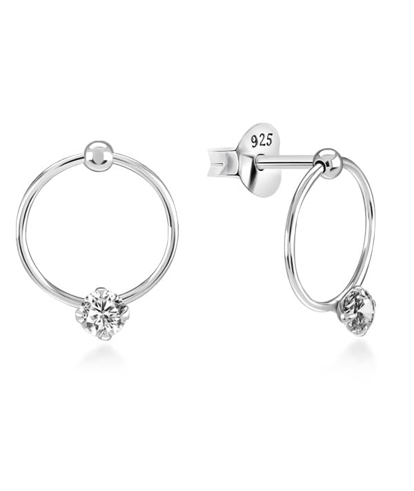 925 Sterling Silver Stud Earring - Nickel & Lead-Free Earring Studs for Women - Stylish & Cute Stud Earrings with Butterfly Lock -Libi’s Thai Jewelry