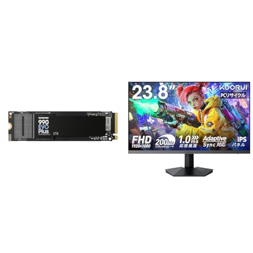 Samsung 990 EVO Plus 2TB PCIe Gen 4.0 ×4 NVMe M.2 (2280) TLC NAND ő 7,250MB/b  SSD MZ-V9S2T0B-IT/EC Kۏؕi+KOORUI Q[~Oj^[ 