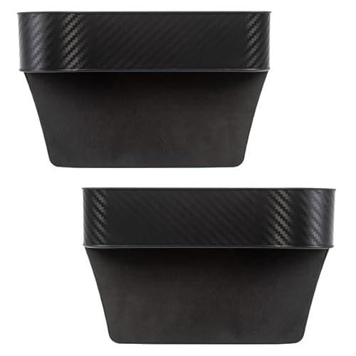 Car Seat Gap Filler 2-Pack - Front Seat Organizer Set with Built-In Cupholder, Phone Slot, and Charging Cable Opening - Car Accessories by Stalwart