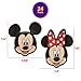 DecoPac Disney's Mickey Mouse and Minnie Mouse Rings, 24 Classic Disney Cupcake Decorations, Cake Toppers For Birthday, Parties, Celebrations - 24 Pack