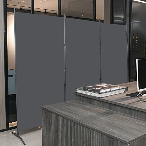 Jvvmnjlk Indoor Room Divider,Portable Office Divider,Convenient Movable(3-Panel),Folding Partition Privacy Screen For Bedroom,Dining Room, Study,102" W X 19.7" D X 71.3" H,Dark Gray #TOP5