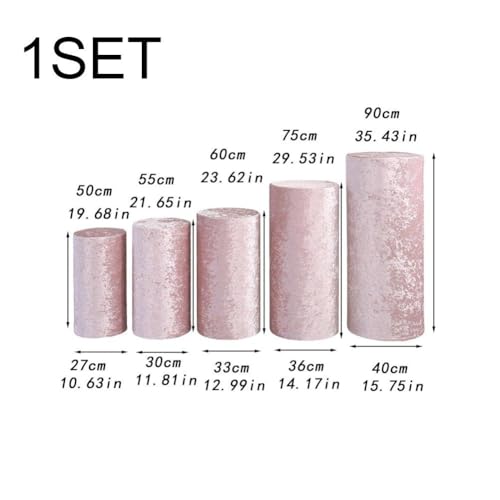 Lot de 5 cache-supports cylindriques ronds pour sublimer une boîte de présentation nue - 7