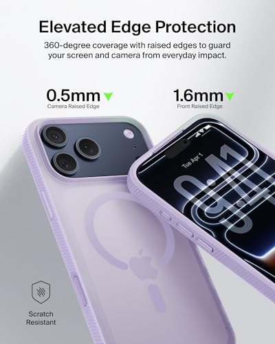 Image of Belkin iPhone 17 Pro Case | Magsafe, Slim, Anti-Yellowing, Anti-Scratch, 4M Drop Protection | 2 Years Warranty | Grip - Lavender