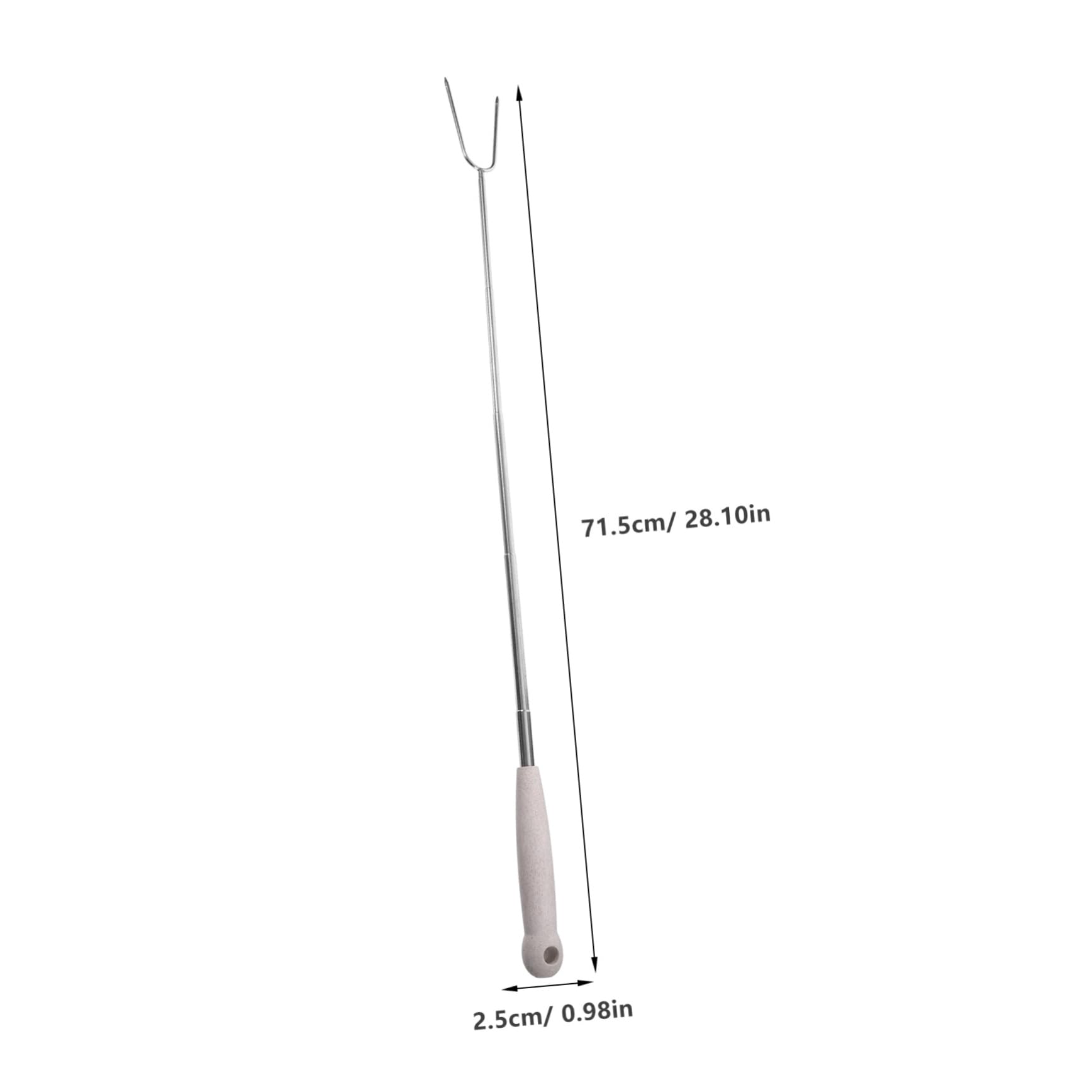 SOLUSTRE 2pcs Extendable Stainless Steel Bbq Forks Roasting Meat Forks for Outdoor Grilling Camping and Bonfires Bbq Tools