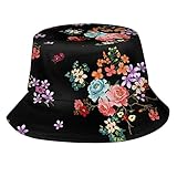 xvbcdfg cappello da pescatore con stampa floreale cappello da pesca cappello da sole da viaggio per uomo donna unisex, stampa floreale16, etichettalia unica