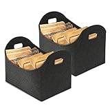 Photo Gallery jopassy set di 2 cestini in legno in feltro, cestino per legna da ardere, cestino multiuso multifunzionale, per legna da ardere, per camino, legna da ardere, vestiti, giocattoli, antracite Photo Gallery jopassy set di 2 cestini in legno in feltro, cestino per legna da ardere, cestino multiuso multifunzionale, per legna da ardere, per camino, legna da ardere, vestiti, giocattoli, antracite