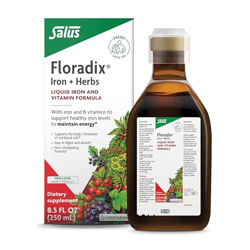 Floradix Iron & Herbs, Herbal Supplement for Men and Women, 8.5 fl oz