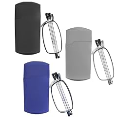 3 Pairs Hard Case- Black / Gunmetal / Blue