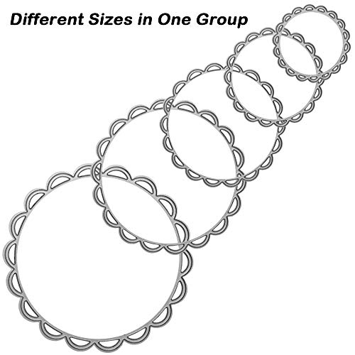 3 Different Shapes Of Cutting Dies Stencil Metal Template Molds (Square, Circle Flower & Heart), Dakuan 24 Pieces Embossing Tools For Scrapbook, Album Paper Diy Crafts & Card Making #TOP3