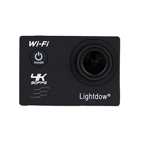 Lightdow Action Camera 4K WiFi Ultra HD Waterproof 30M Sports Camcorder with 170° Sensor and Mounting Accessories Kits