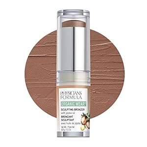 Physicians Formula Organic Wear All Natural Sculpting Face Bronzer Makeup Stick Mocha, Dermatologist Approved
