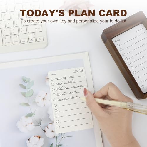 Support de bureau rectangulaire en noyer MultiBey, le cadeau idéal pour organiser un bureau - 4