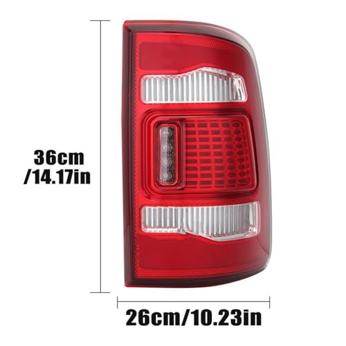 Feu arrière LED pour Dodge Ram 1500 2009-2018 avec clignotant et antibrouillard rouge - 6