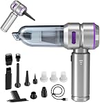 Voiture Aspirateur Portable sans fil 20000pa Haute puissance 4-in-1 Aspirateur portatif sans fil rechargeable, à vide portable 3 Filtre réutilisable, petits aspirateurs pour la maison de voiture & Animaux de compagnie