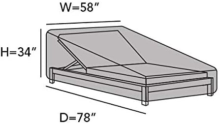 Miniatura 2 de Covermates Fundas dobles para tumbona, poliéster resistente, resistente a la intemperie, dobladillo con cordón, fundas para asientos y sillas, 58