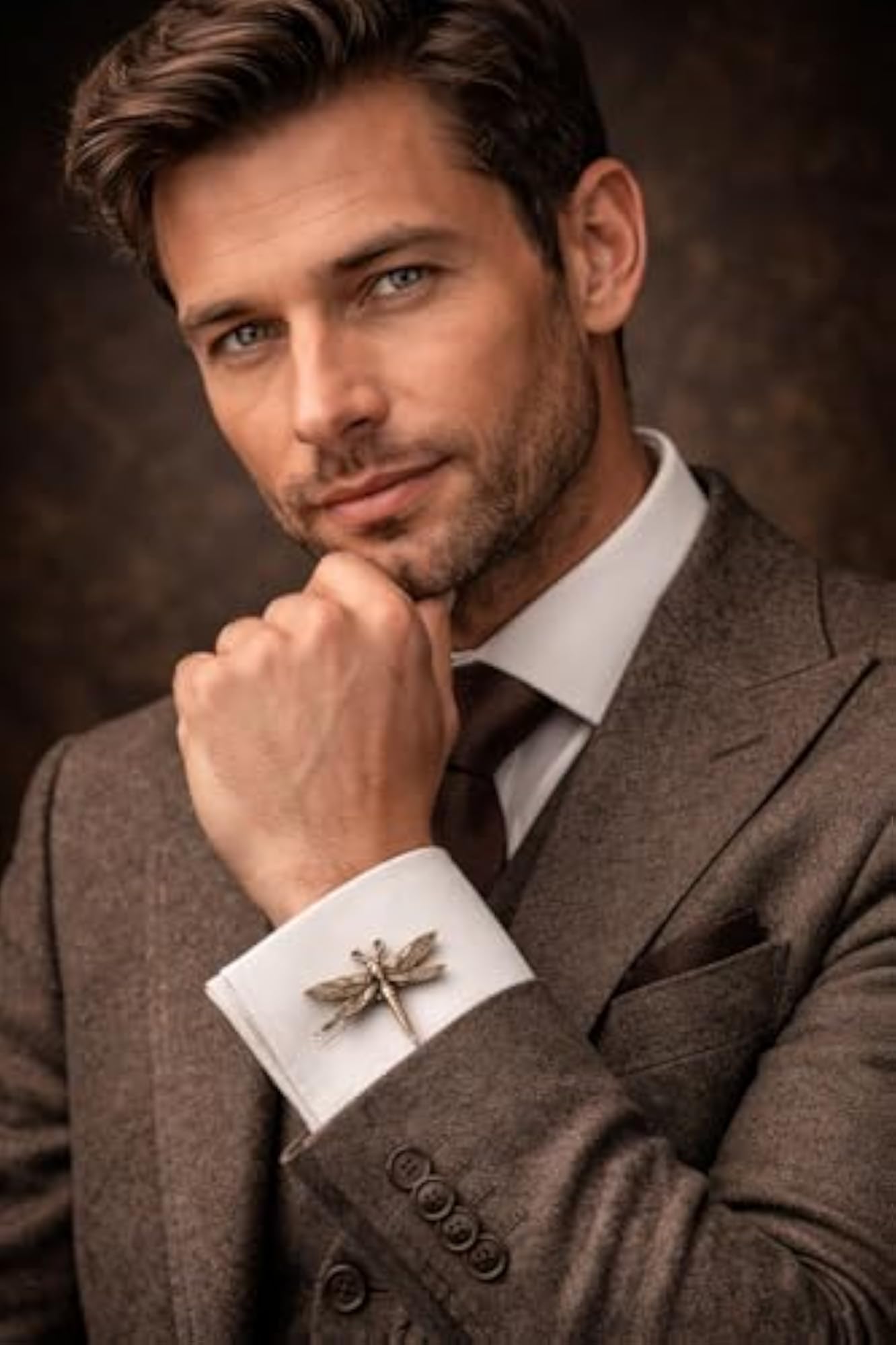 Vintage Dragonfly Cufflinks, Elegant Design