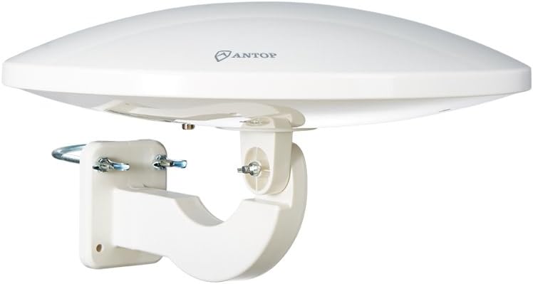 ANTOP UFO Outdoor TV Antenna, 360°Omni Directional Reception with High Gain TV Antenna for Indoor/Outdoor/RV TV, 65 Miles Long Range Antenna Built-in 4G LTE Filter, Weather Resistant