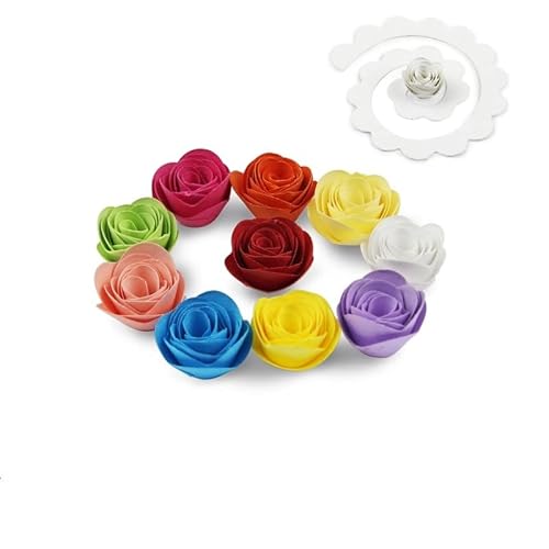Quilling Strips,30PCS Rose Flower Shape Design Colorful Paper ，Origami Roses