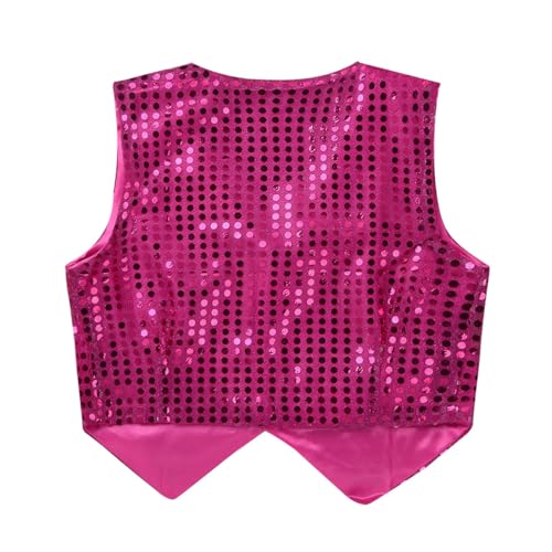 Kids Sequins Vest Disco Dance Top Boys Girls Jazz Hip-hop Street Dance Jacket Coat Waistcoat2