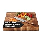 Ottido – Premium Stirnholz Schneidebrett Eiche massiv und stabil 40 x
