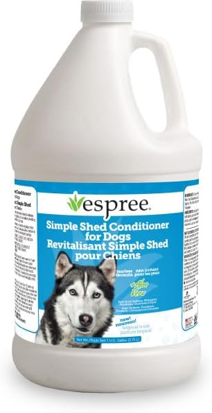 Espree Simple Shed Dog Conditioner, Shed Control with Goats Milk, Oat Hydrolysates & Chamomile to Reduce Shedding, Moisturize, and Strengthen Coat, Gentle for Sensitive Skin, Gallon