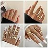 ZOPJUMA 22 pcs Bague Femme Acier Inoxydable Bague,Empilables Bague Phalange Ensemble,pour Les Femmes Knuckle Midi Rings #3