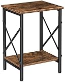 ALLOSWELL Small Side Table, End Table with Storage Shelf, 14.6 x 10.6 x 19.9 Inches, Nightstand X-Sh