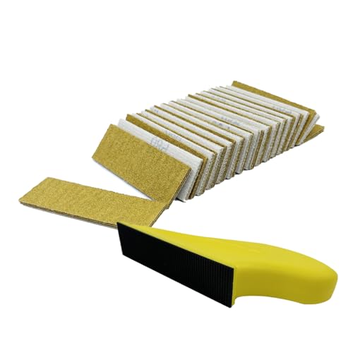 Juego de 80 microlijadoras, mini papel de lija 40/60/80/120/180/240/400/600#, accesorios de pulido fino para pintura de metal, madera, piedra (juego B)