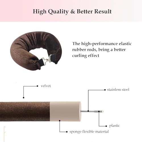 Gormenland Modelador de Cabelo Sem Calor, Hastes Gigantes para Secar Durante A Noite, Modeladores Se