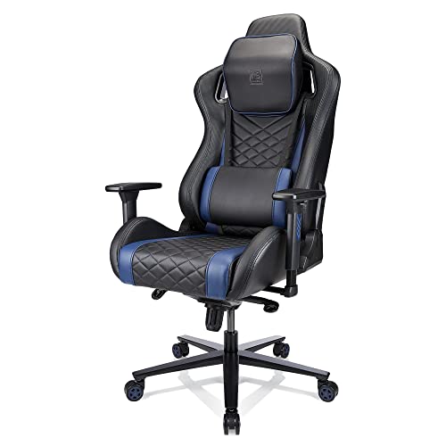 RS Gaming™ Davanti Vegan Leather High-Back Gaming Office Chair, Black/Blue, BIFMA Compliant - Image 3