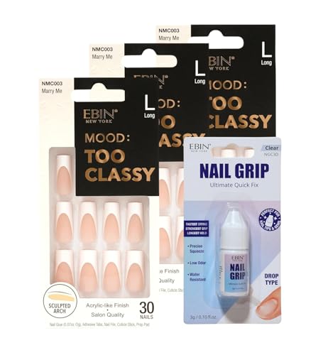 Press on Nails French Tip – 3x Mood Too Classy