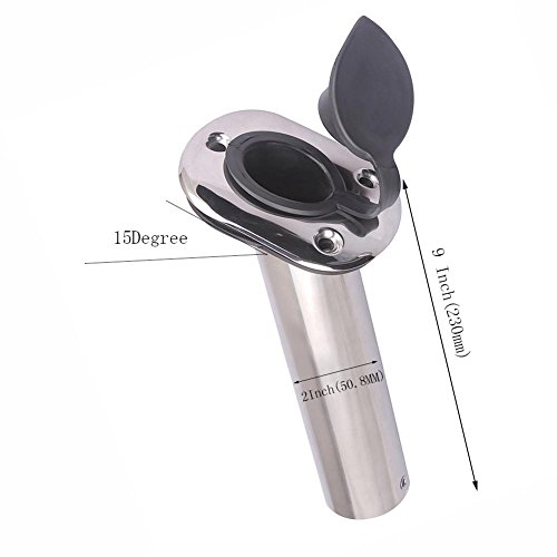 image for M-ARINE BABY 2PCS Flush Mounting Fishing Rod Holders with Rubber Cap, 