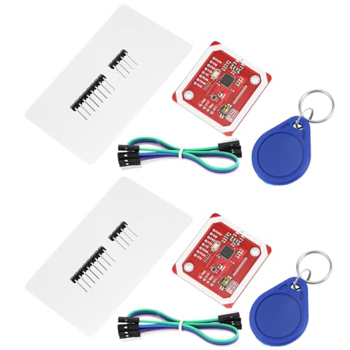 QWORK® 2 peças PN532 NFC RFID V3 módulo Kit, leitor NFC e RFID, suporte I2C, SPI e HSU