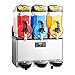 VEVOR Commercial Slushy Machine, 15Lx3 Triple Tank Margarita Machine, 180 Cups Stainless Steel Margarita Smoothie Frozen Drink Machine, Slushie Machine for Party Restaurants Cafe Bars