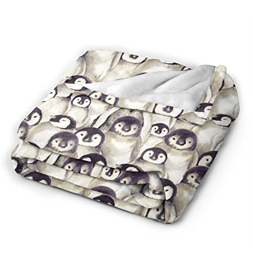 Penguin Throw Blanket Soft Cozy Plush Warm Fleece Blanket For Sofa Couch Bed 80"X60" #TOP2