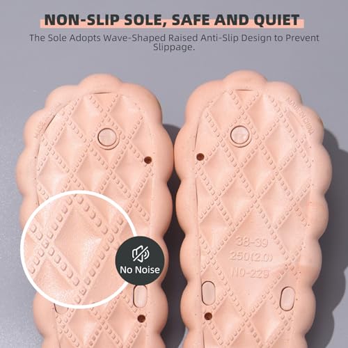 Bow Slippers Preppy Cute Bathroom Slippers, Cloud Soft Cushion Comfortable Indoor Slippers, Outdoor Flip Flops, Aesthetic Non-Slip Open-toe Beach Sandals For Summer Holiday4