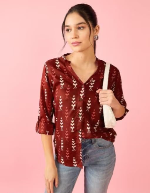 Image of Floral Printed Kurta, Full Sleeve
