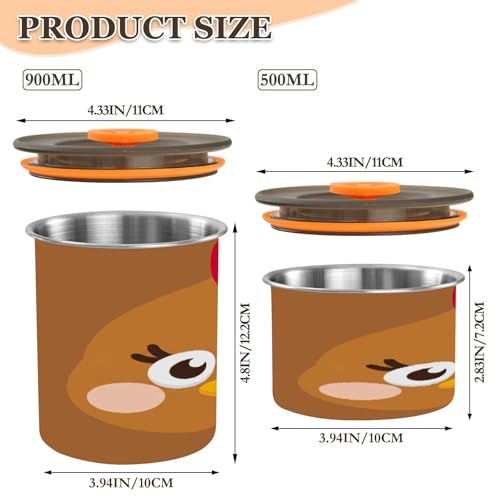 Contenedor hermético de acero inoxidable para café 17oz miniatura 2