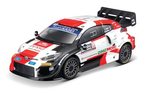 Bburago Toyota WRC YARIS GAZOO RACING (2022) - Scala 1:43 - Modello di auto da corsa da collezione incredibilmente dettagliato, multicolori