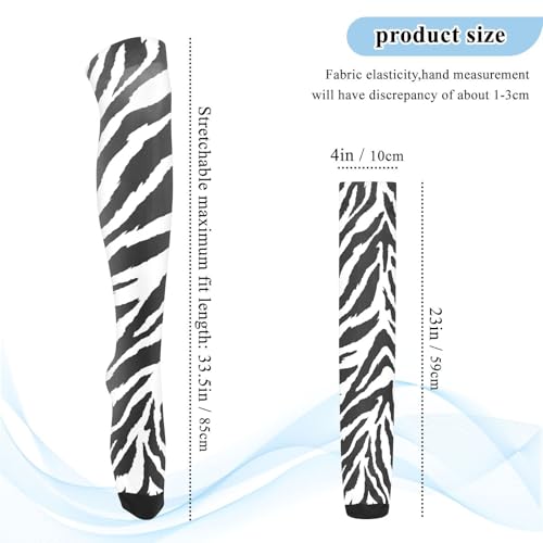 Animal Zebra Print Black White Skin Thigh High Socks for Women Over the Knee Long Socks3