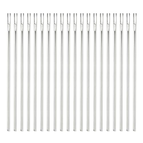 Aiguilles à tricoter pour cheveux de poupée PATIKIL 0,8 mm en métal, lot de 20 pièces