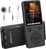 Lecteur MP3 Bluetooth 5.3 32Go avec Haut Parleur Intégré, Baladeur Portable HiFi sans Perte 70H Autonomie, MP3 Sport avec Radio FM, Écran 1,8 Pouces, Extension Carte TF 128Go, Lecteur Musical Léger