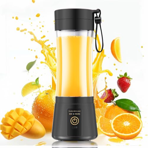 Image of Portable Blender for Smoothies & Shakes - Personal Blender with 12Oz Traveling Cup, BAP Free, 6 Stainless Steel Blades, Freshly Squeezed for Office /Picnic /Sports