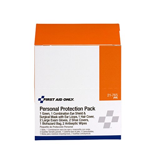 Image of First Aid Only 21-765 7 Piece BBP Protective Apparel Pack