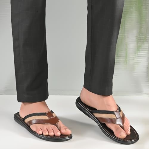 Image of Centrino Slipper for Men | Cushioned Insole for Comfort | Stylish & Durable Chappal for Boys & Men| Perfect for Beach days 6803